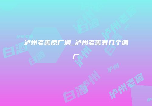 泸州老窖原厂酒_泸州老窖有几个酒厂