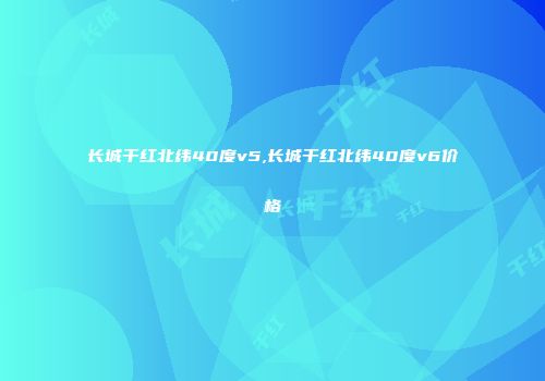 长城干红北纬40度v5,长城干红北纬40度v6价格