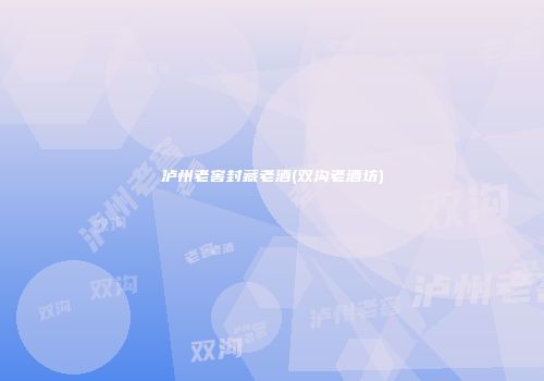 泸州老窖封藏老酒(双沟老酒坊)