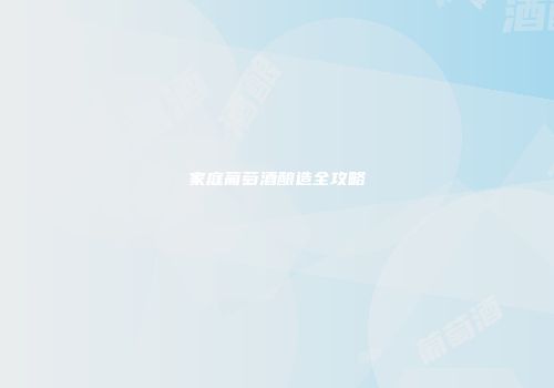 家庭葡萄酒酿造全攻略