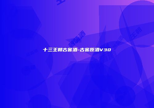 十三王朝古窖酒-古窖原酒V30