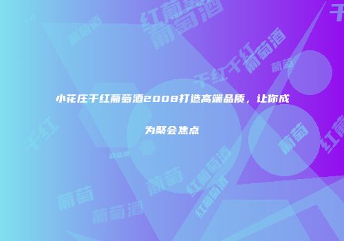小花庄干红葡萄酒2008打造高端品质，让你成为聚会焦点