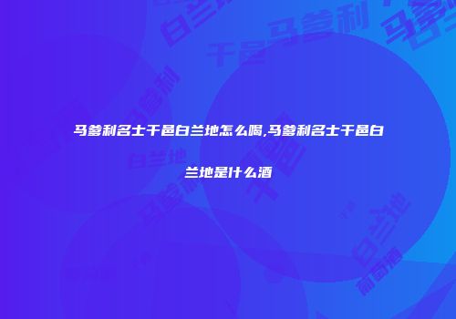 马爹利名士干邑白兰地怎么喝,马爹利名士干邑白兰地是什么酒