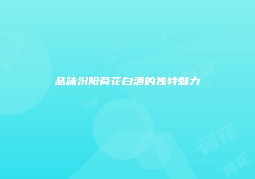 品味汾阳荷花白酒的独特魅力