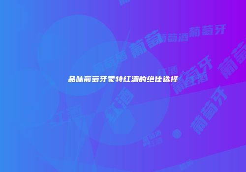 品味葡萄牙蒙特红酒的绝佳选择
