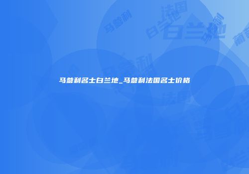 马爹利名士白兰地_马爹利法国名士价格
