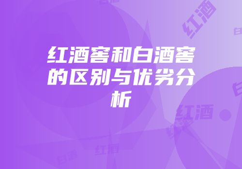 红酒窖和白酒窖的区别与优劣分析