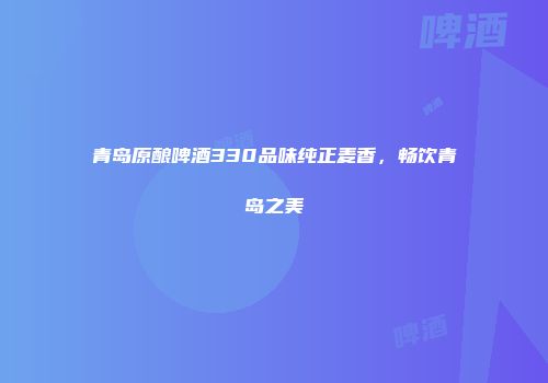 青岛原酿啤酒330品味纯正麦香，畅饮青岛之美