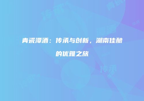 青瓷潭酒：传承与创新，湖南佳酿的优雅之旅