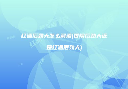 红酒后劲大怎么解酒(香槟后劲大还是红酒后劲大)