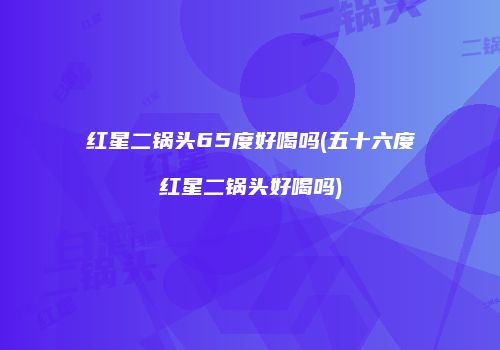红星二锅头65度好喝吗(五十六度红星二锅头好喝吗)
