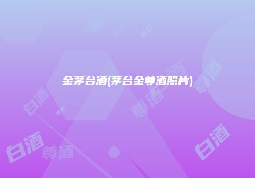 金茅台酒(茅台金尊酒照片)