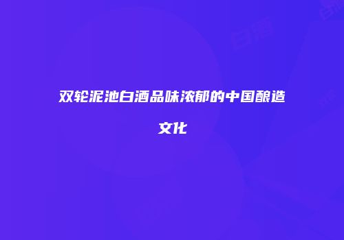 双轮泥池白酒品味浓郁的中国酿造文化