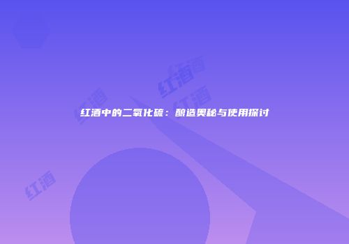 红酒中的二氧化硫：酿造奥秘与使用探讨
