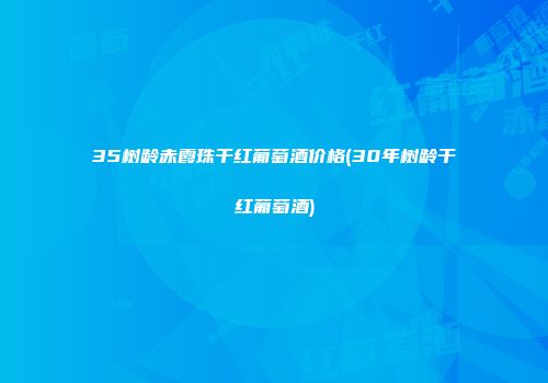 35树龄赤霞珠干红葡萄酒价格(30年树龄干红葡萄酒)