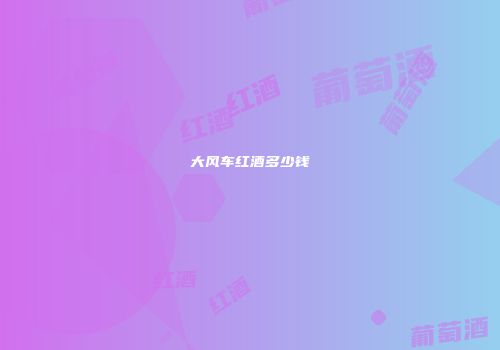 大风车红酒多少钱