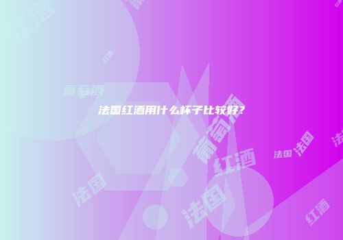 法国红酒用什么杯子比较好？
