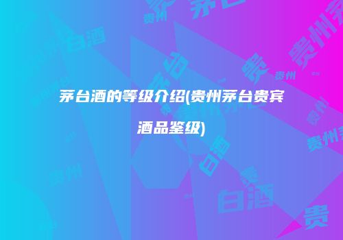 茅台酒的等级介绍(贵州茅台贵宾酒品鉴级)
