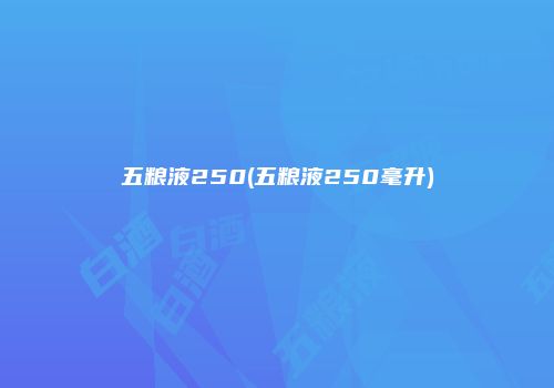 五粮液250(五粮液250毫升)