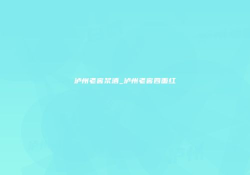泸州老窖浆酒_泸州老窖四面红