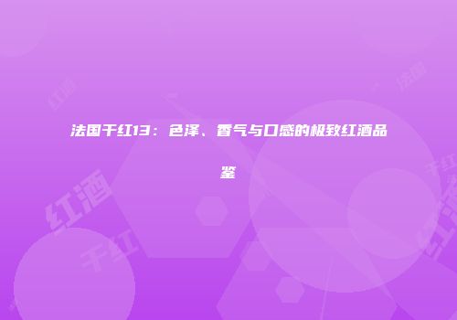 法国干红13：色泽、香气与口感的极致红酒品鉴