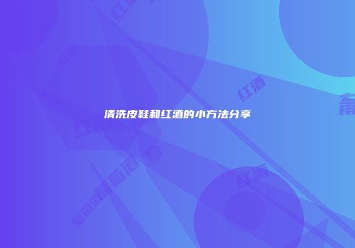 清洗皮鞋和红酒的小方法分享