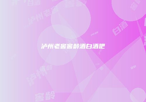 泸州老窖窖龄酒白酒吧