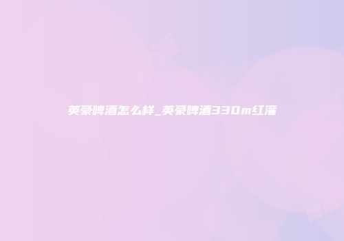 英豪啤酒怎么样_英豪啤酒330m红灌
