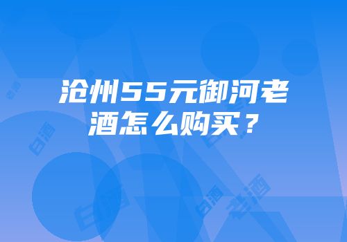 沧州55元御河老酒怎么购买？