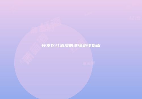 开发区红酒湾的详细路线指南