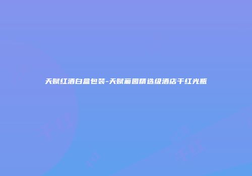 天赋红酒白盒包装-天赋葡园精选级酒店干红光瓶