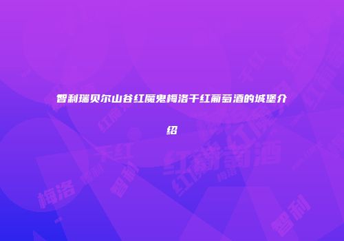 智利瑞贝尔山谷红魔鬼梅洛干红葡萄酒的城堡介绍