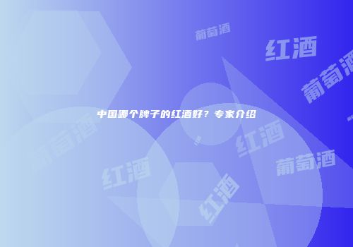 中国哪个牌子的红酒好？专家介绍
