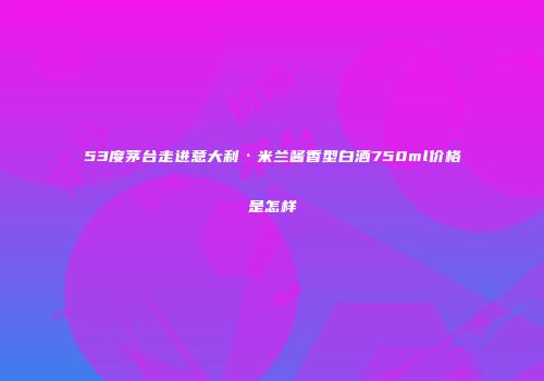 53度茅台走进意大利·米兰酱香型白酒750ml价格是怎样