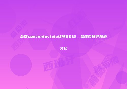 品鉴conventoviejo红酒2015，品味西班牙酿酒文化