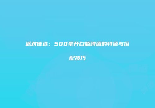 派对佳选：500毫升白瓶啤酒的特色与搭配技巧