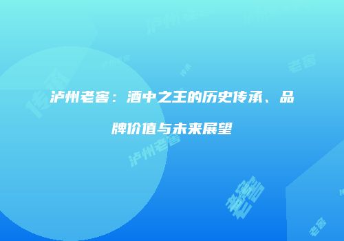 泸州老窖：酒中之王的历史传承、品牌价值与未来展望
