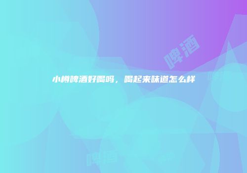小樽啤酒好喝吗，喝起来味道怎么样