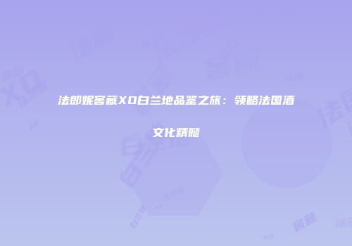 法郎妮窖藏XO白兰地品鉴之旅：领略法国酒文化精髓