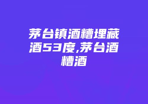 茅台镇酒糟埋藏酒53度,茅台酒糟酒
