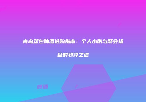 青岛塑包啤酒选购指南：个人小酌与聚会场合的划算之道