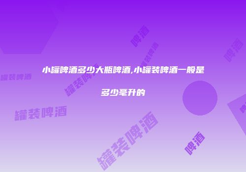 小罐啤酒多少大瓶啤酒,小罐装啤酒一般是多少毫升的
