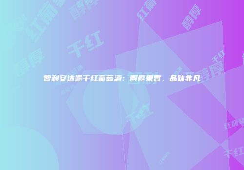 智利安达露干红葡萄酒：醇厚果香，品味非凡