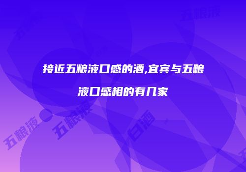 接近五粮液口感的酒,宜宾与五粮液口感相的有几家