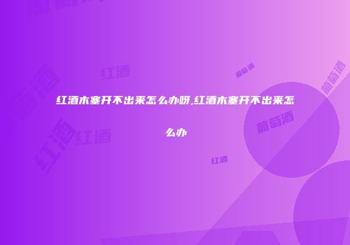 红酒木塞开不出来怎么办呀,红酒木塞开不出来怎么办