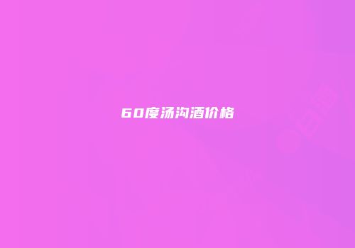 60度汤沟酒价格