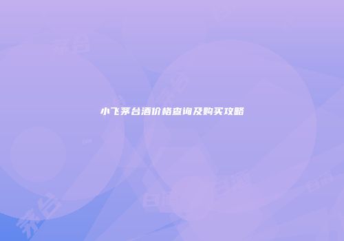 小飞茅台酒价格查询及购买攻略