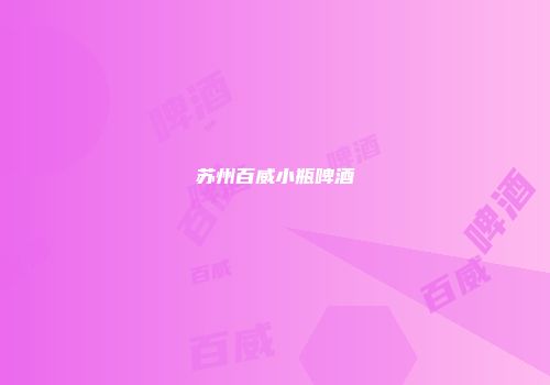 苏州百威小瓶啤酒