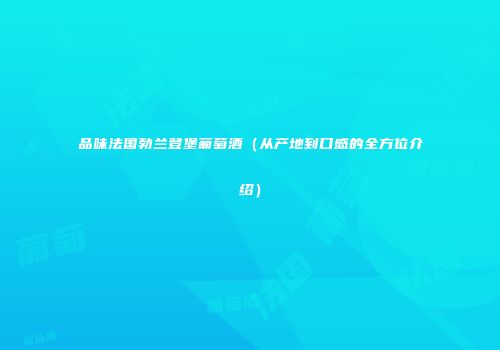 品味法国勃兰登堡葡萄酒（从产地到口感的全方位介绍）