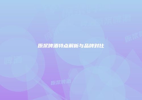 原浆啤酒特点解析与品牌对比